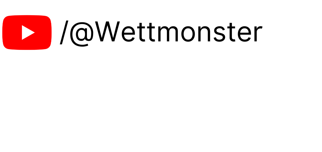 YouTube-Logo führt zum Wettmonster YouTube-Kanal